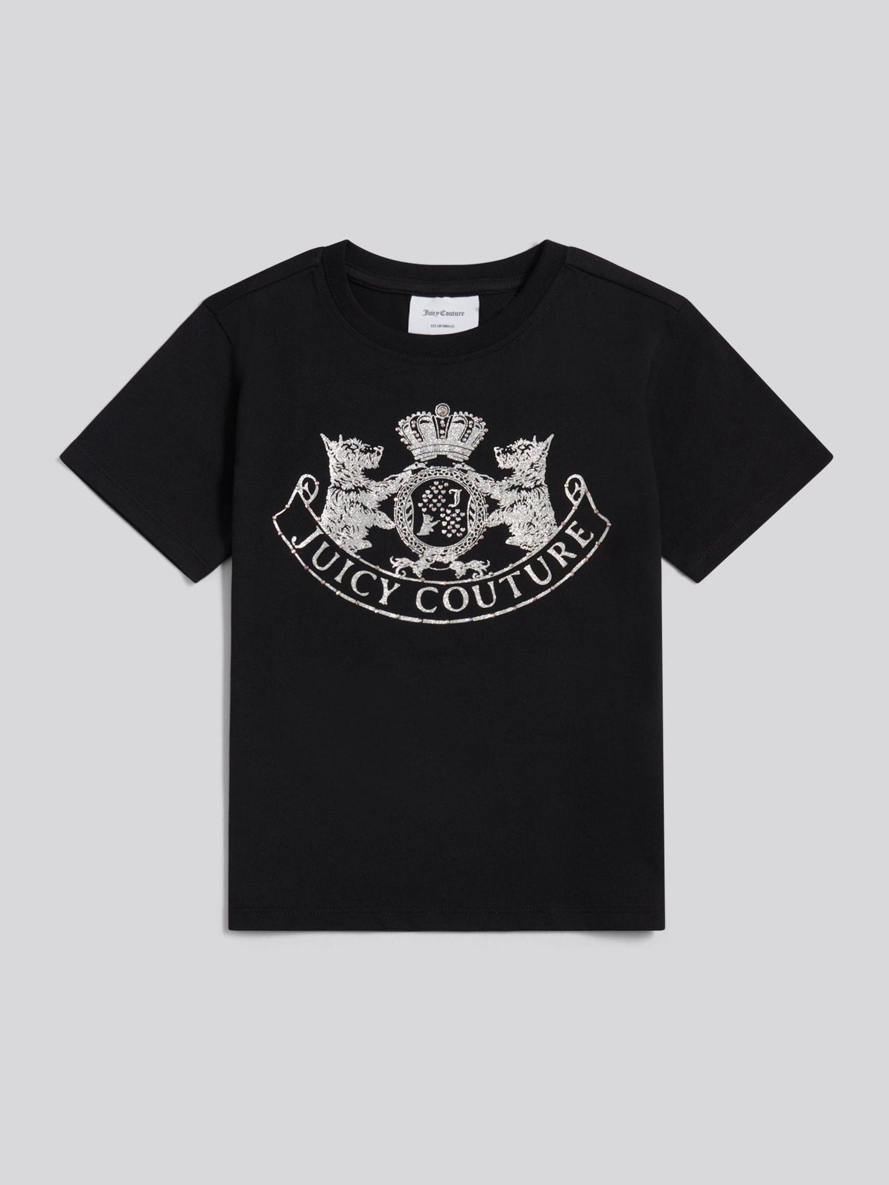 Dsiney Kidz - Juicy Couture Black Heritage Diamante Fitted T-Shirt image 1