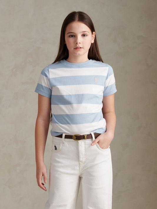 Dsiney Kidz - U.S. Polo Assn Blue Stripe Logo T-Shirt image 1