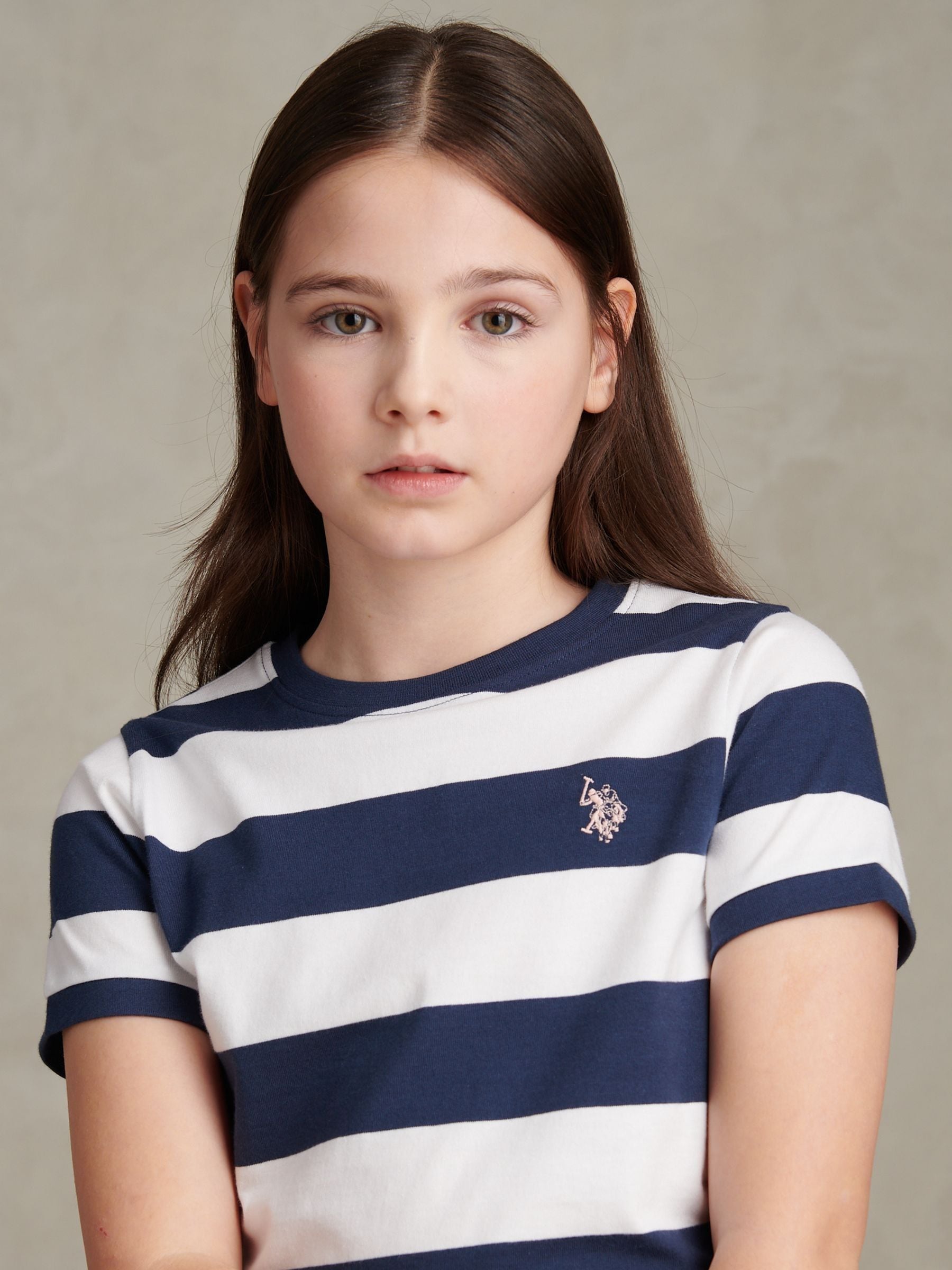 Dsiney Kidz - U.S. Polo Assn Dark Blue Stripe Logo T-Shirt image 2