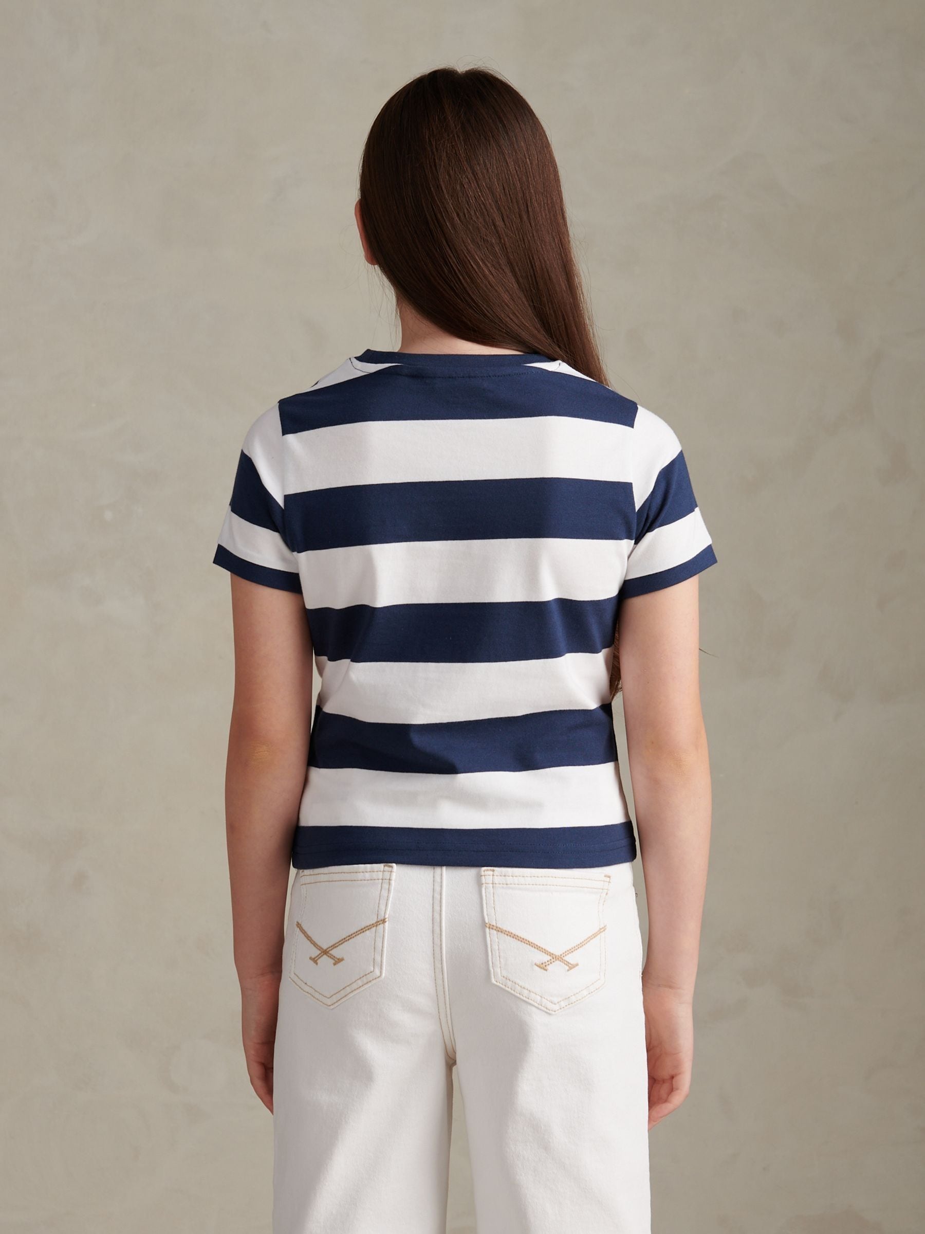Dsiney Kidz - U.S. Polo Assn Dark Blue Stripe Logo T-Shirt image 4
