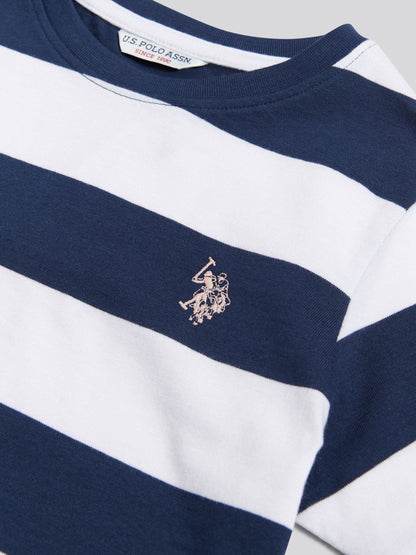 Dsiney Kidz - U.S. Polo Assn Dark Blue Stripe Logo T-Shirt image 7