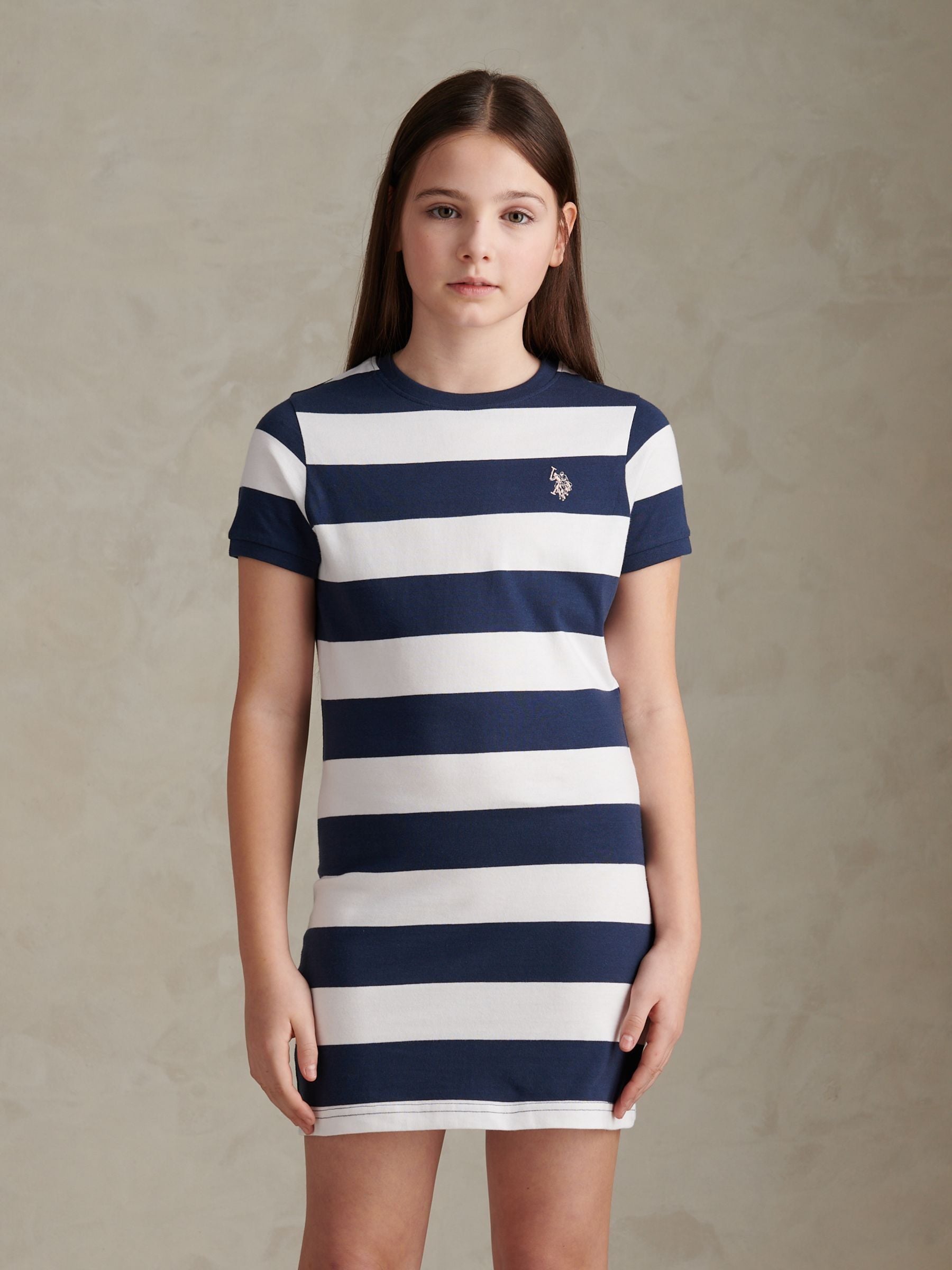 U.S. Polo Assn Blue Striped T-Shirt Dress image 1