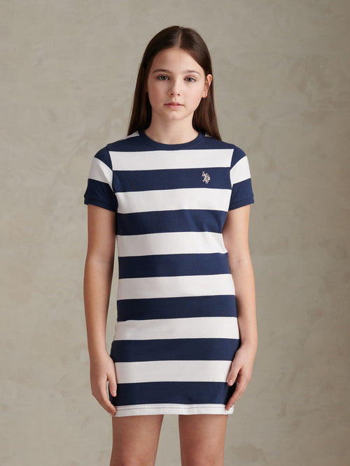 Dsiney Kidz - U.S. Polo Assn Blue Striped T-Shirt Dress image 1