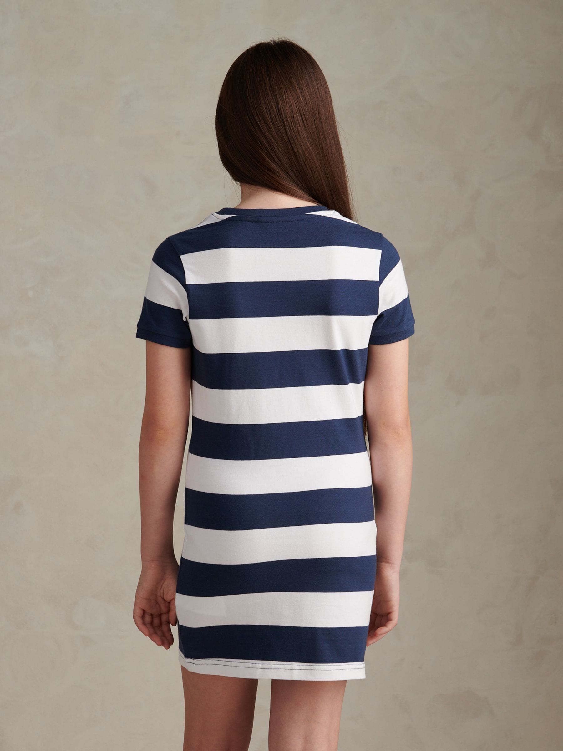 U.S. Polo Assn Blue Striped T-Shirt Dress image 4