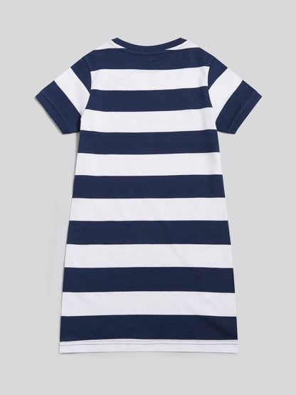 U.S. Polo Assn Blue Striped T-Shirt Dress image 6