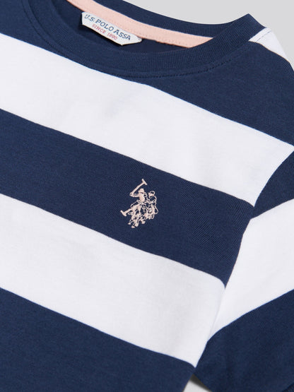 U.S. Polo Assn Blue Striped T-Shirt Dress image 7
