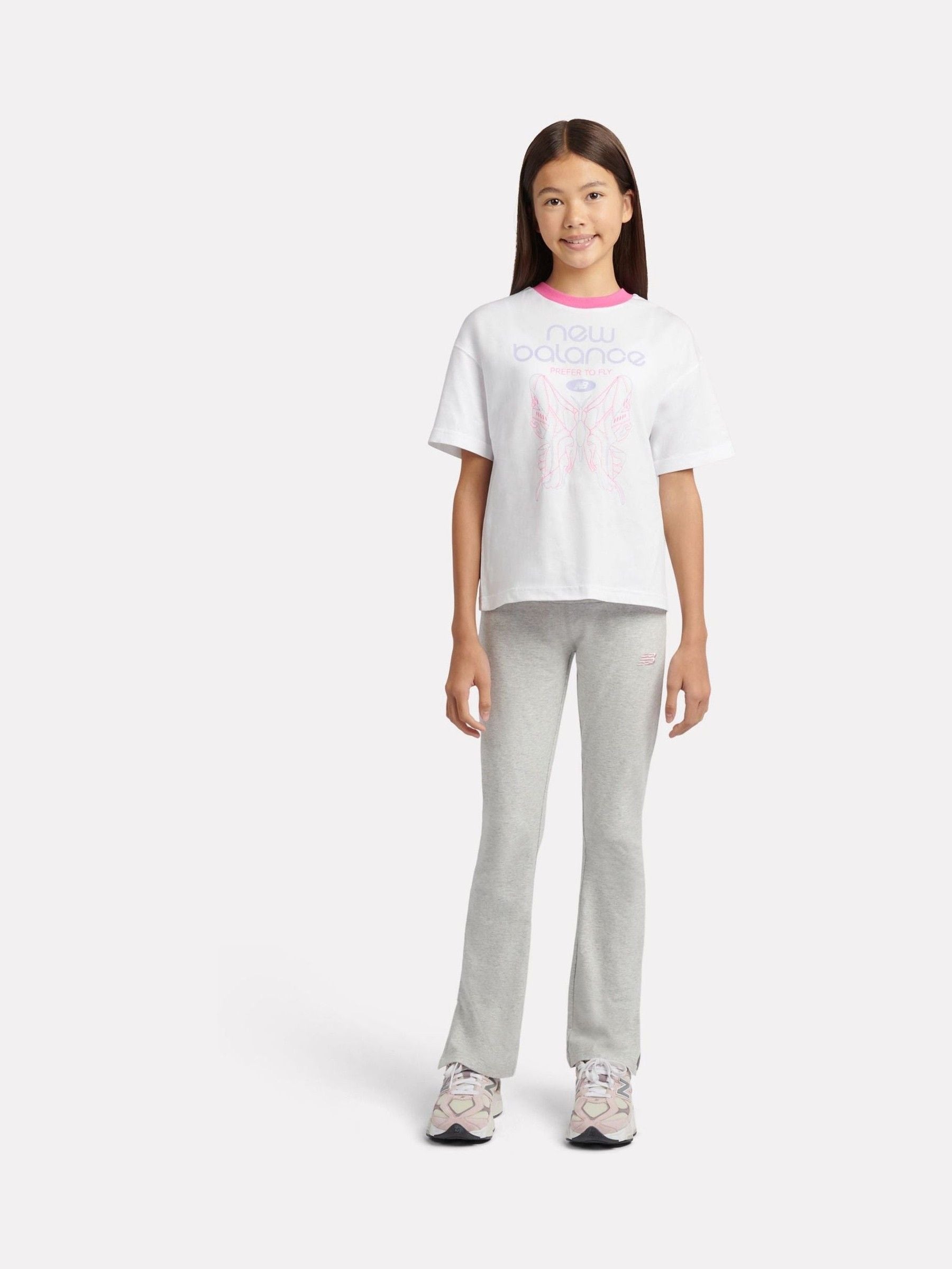 Dsiney Kidz - New Balance White Prefer To Fly Butterfly Graphic T-Shirt image 5