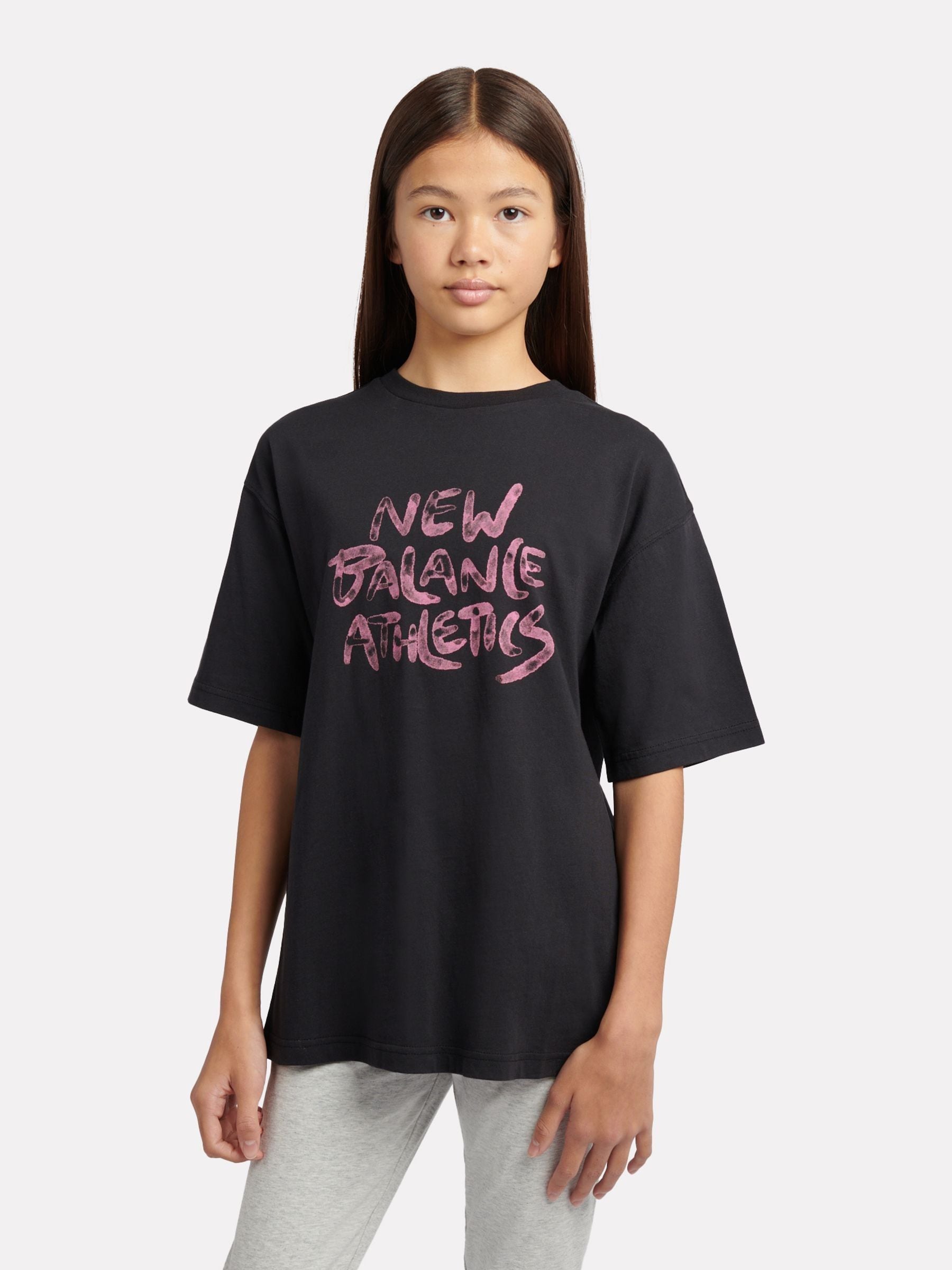 Dsiney Kidz - New Balance Black Athletics Graffiti Graphic T-Shirt image 1