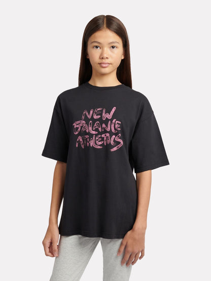 Dsiney Kidz - New Balance Black Athletics Graffiti Graphic T-Shirt image 1