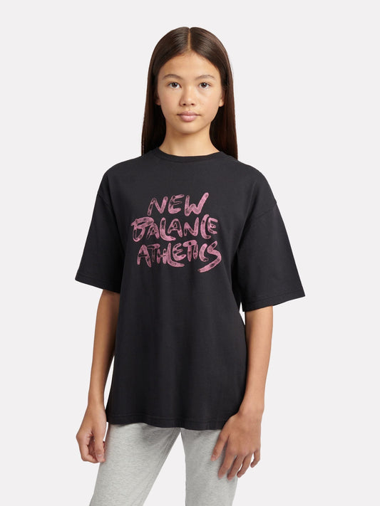 Dsiney Kidz - New Balance Black Athletics Graffiti Graphic T-Shirt image 1
