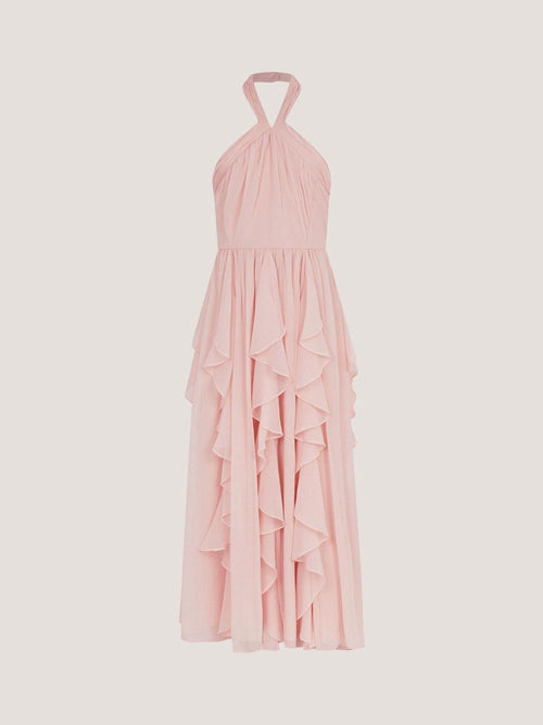 Dsiney Kidz - Monsoon Pale Pink Arizona Halter Ruffle Prom Dress image 1