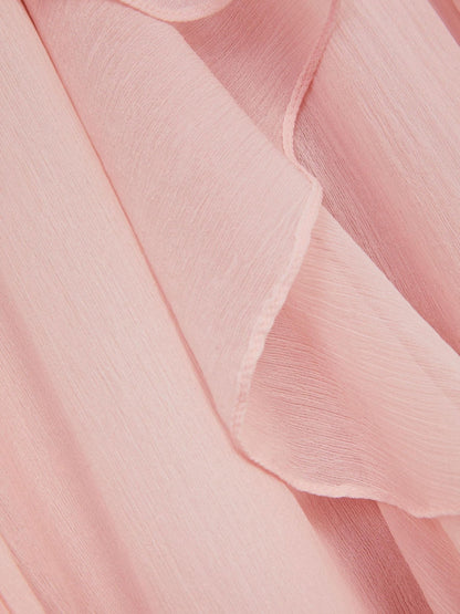 Monsoon Pale Pink Arizona Halter Ruffle Prom Dress image 3