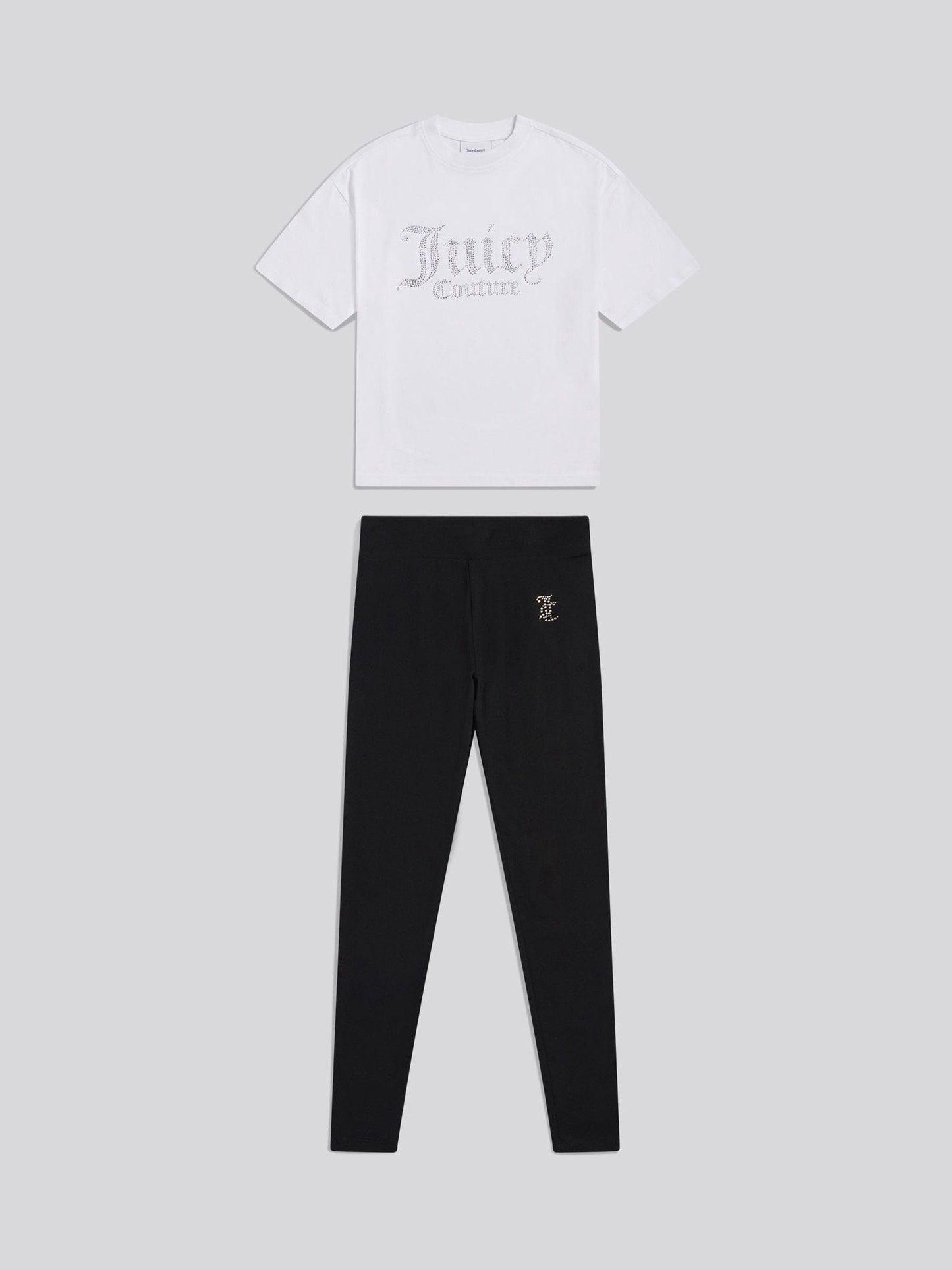 Dsiney Kidz - Juicy Couture White Diamante T-Shirt & Leggings Set image 1