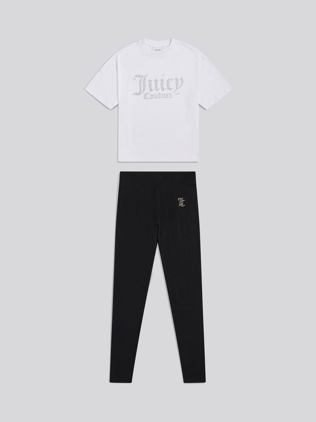 Dsiney Kidz - Juicy Couture White Diamante T-Shirt & Leggings Set image 1
