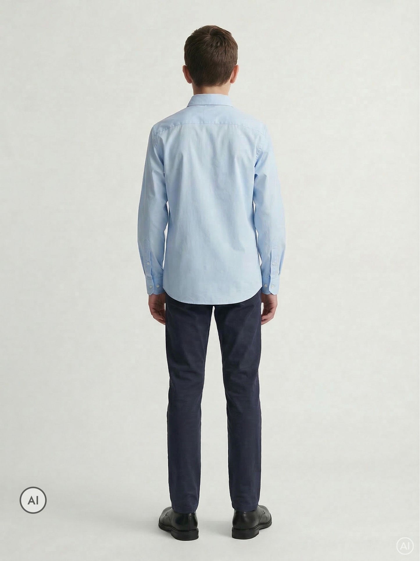 Dsiney Kidz - JACK & JONES Junior Blue Stretch Long Sleeve Shirt image 2