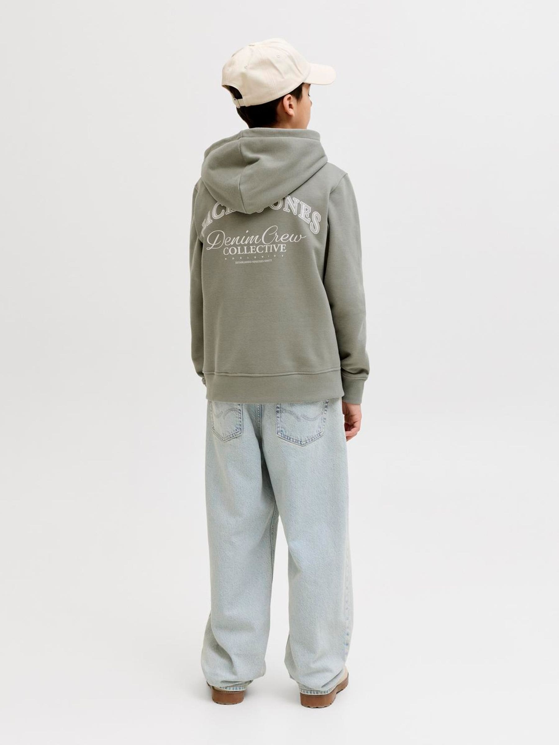 Dsiney Kidz - JACK & JONES JUNIOR Green Logo Back Print Hoodie image 2