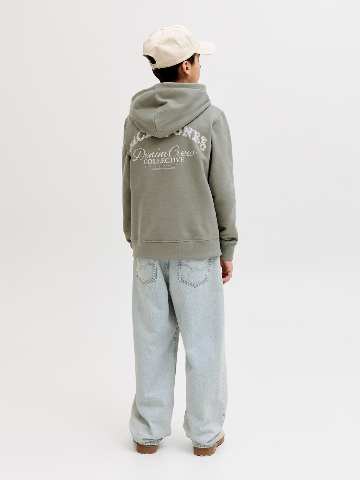 Dsiney Kidz - JACK & JONES JUNIOR Green Logo Back Print Hoodie image 2