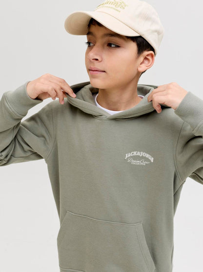 Dsiney Kidz - JACK & JONES JUNIOR Green Logo Back Print Hoodie image 3
