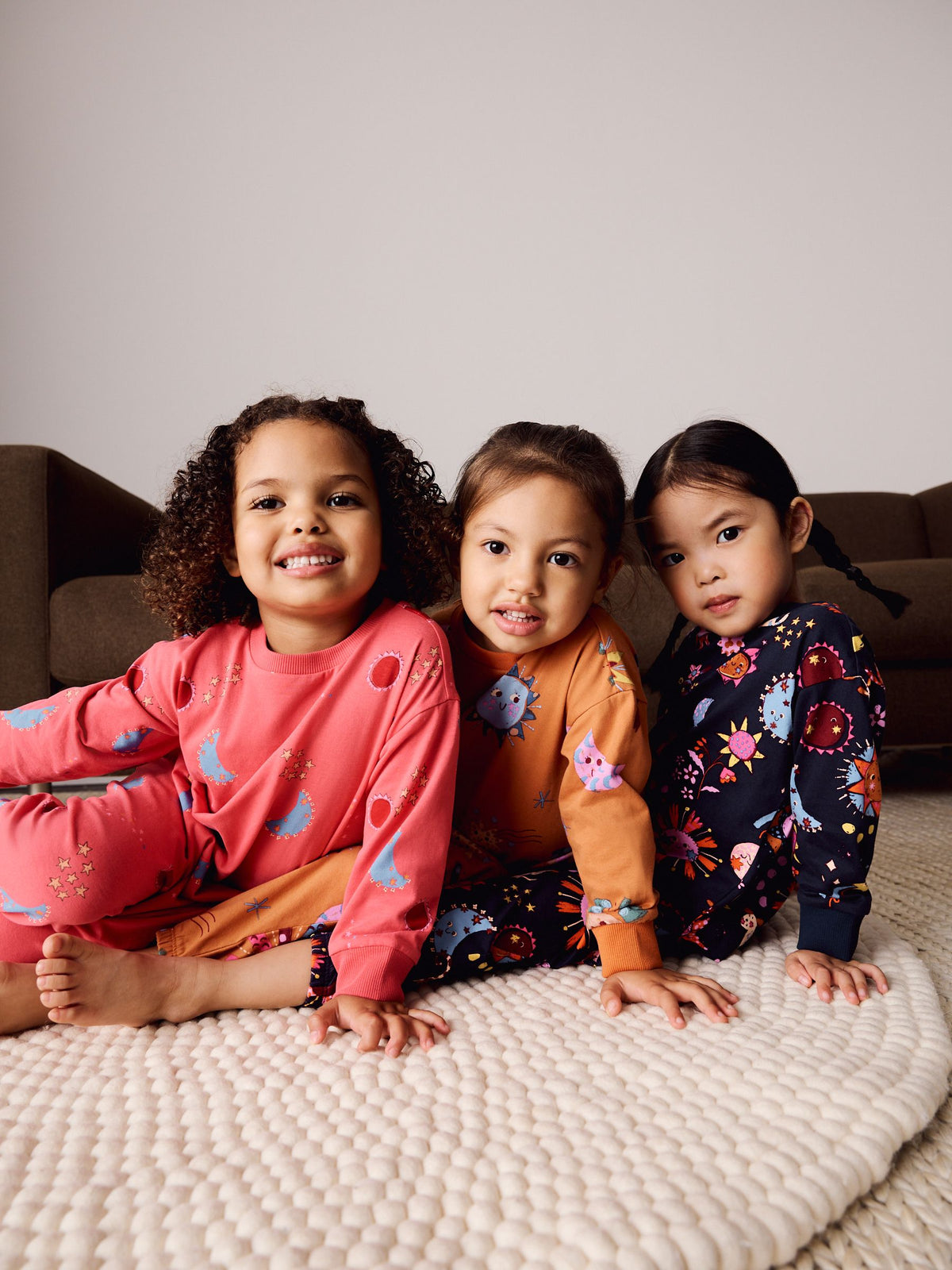 Pink/Orange Jogger Pyjamas Set 3 Pack (9mths-12yrs) - image 3