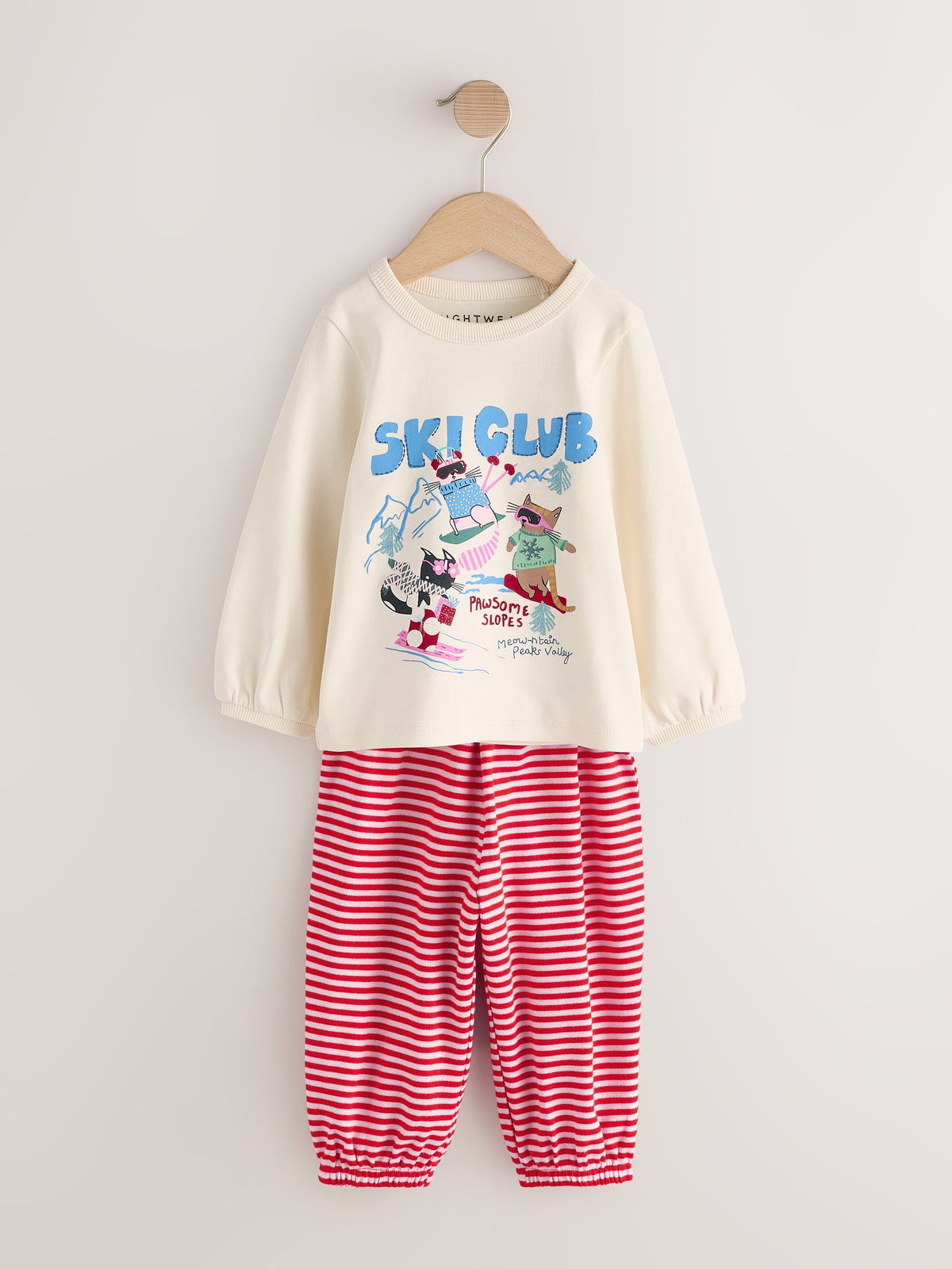 Cream/Blue Jogger Pyjamas Set 3 Pack (9mths-12yrs) - image 2
