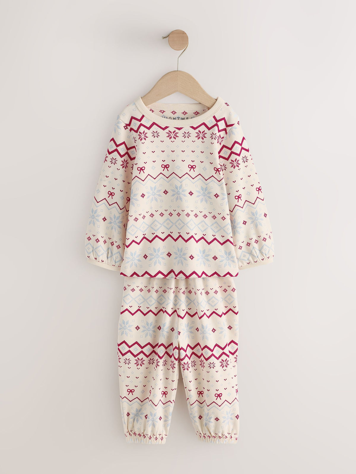 Cream/Blue Jogger Pyjamas Set 3 Pack (9mths-12yrs) - image 4