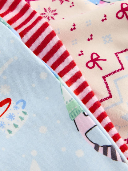 Cream/Blue Jogger Pyjamas Set 3 Pack (9mths-12yrs) - image 5