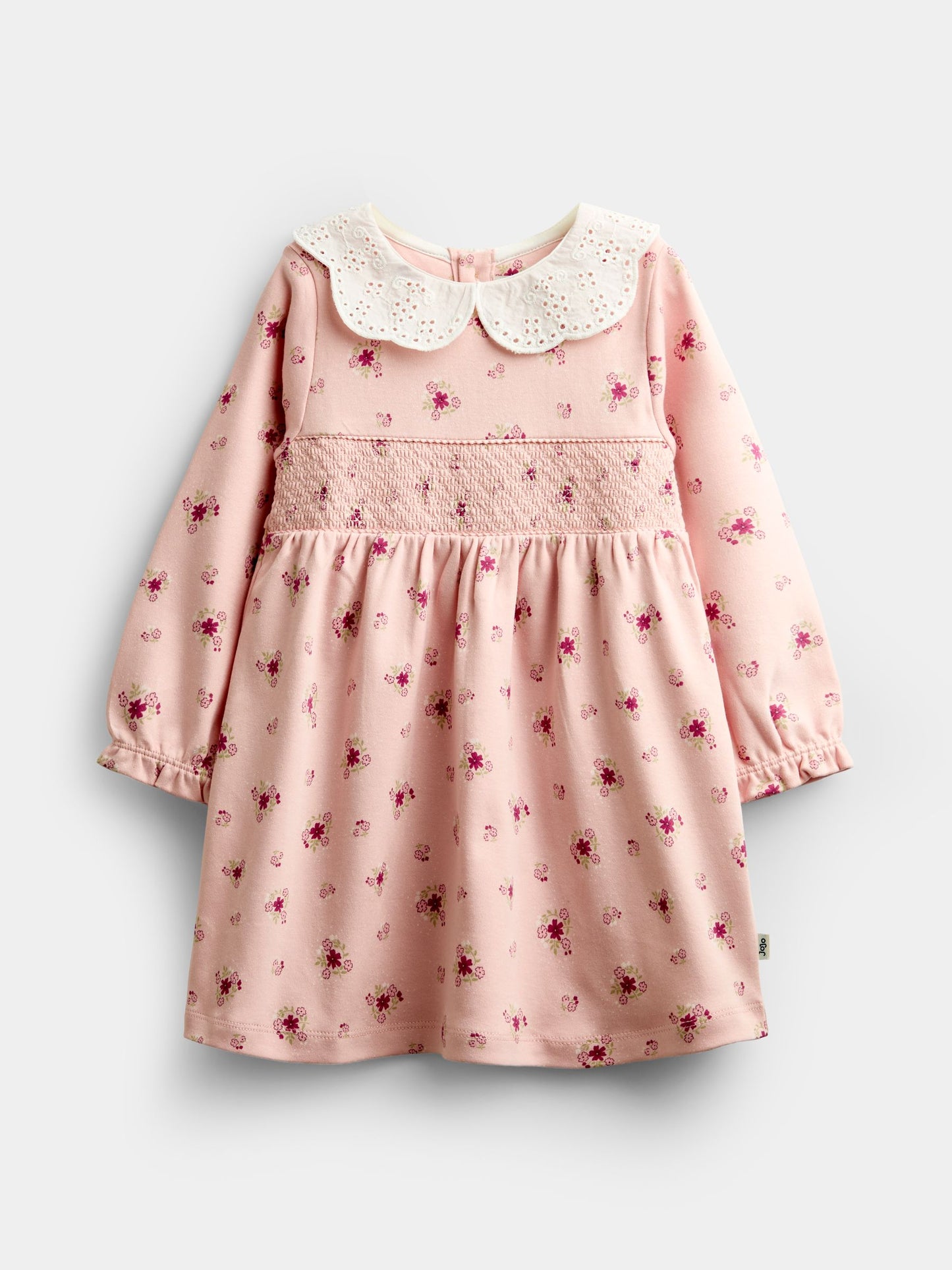 Dsiney Kidz - JoJo Maman Bébé Pink Ditsy Floral Smocked Baby Dress Set image 2