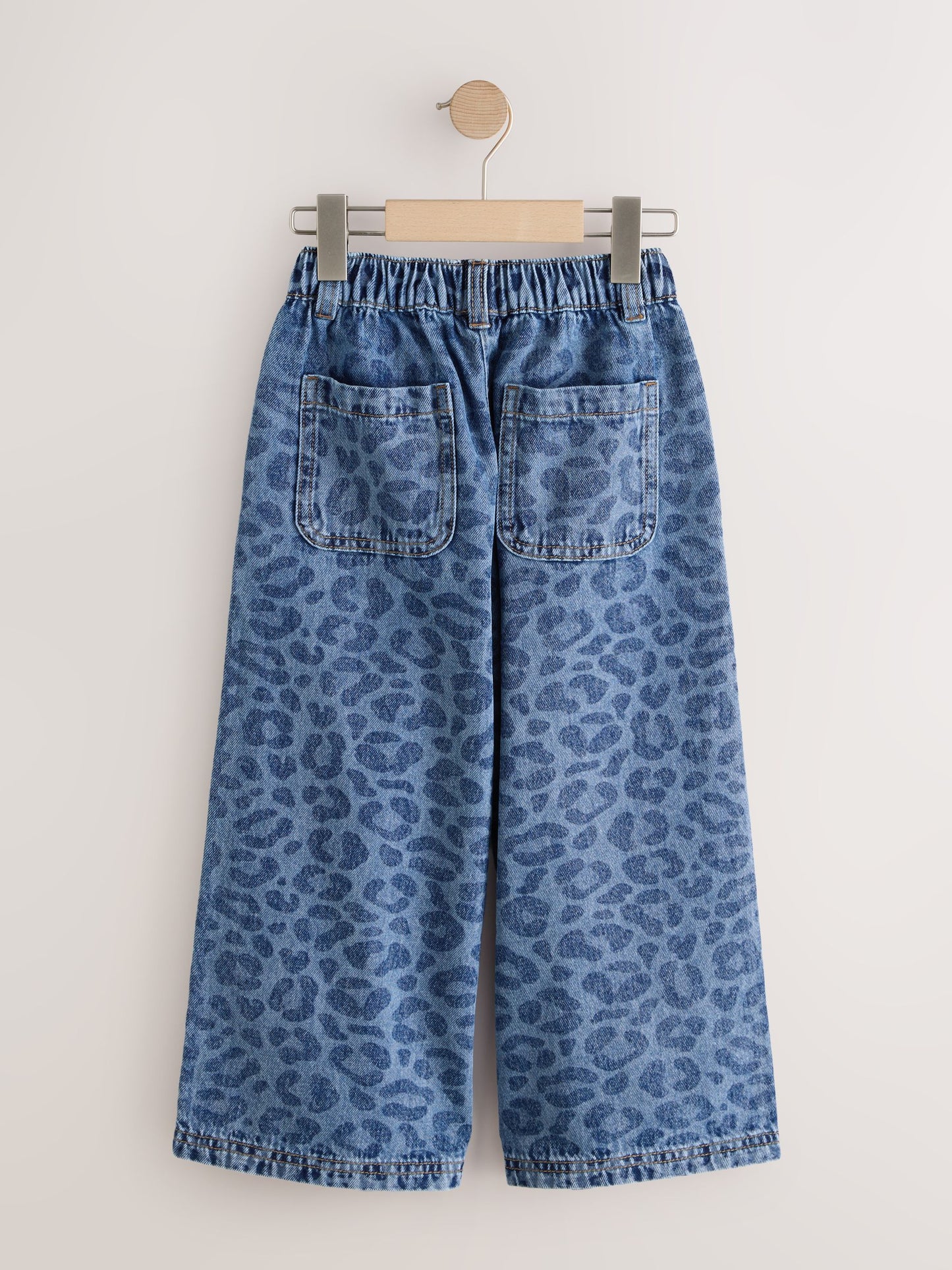 Dsiney Kidz - Leopard Print Denim Pull On Wide Leg Trousers (3-16yrs) image 7