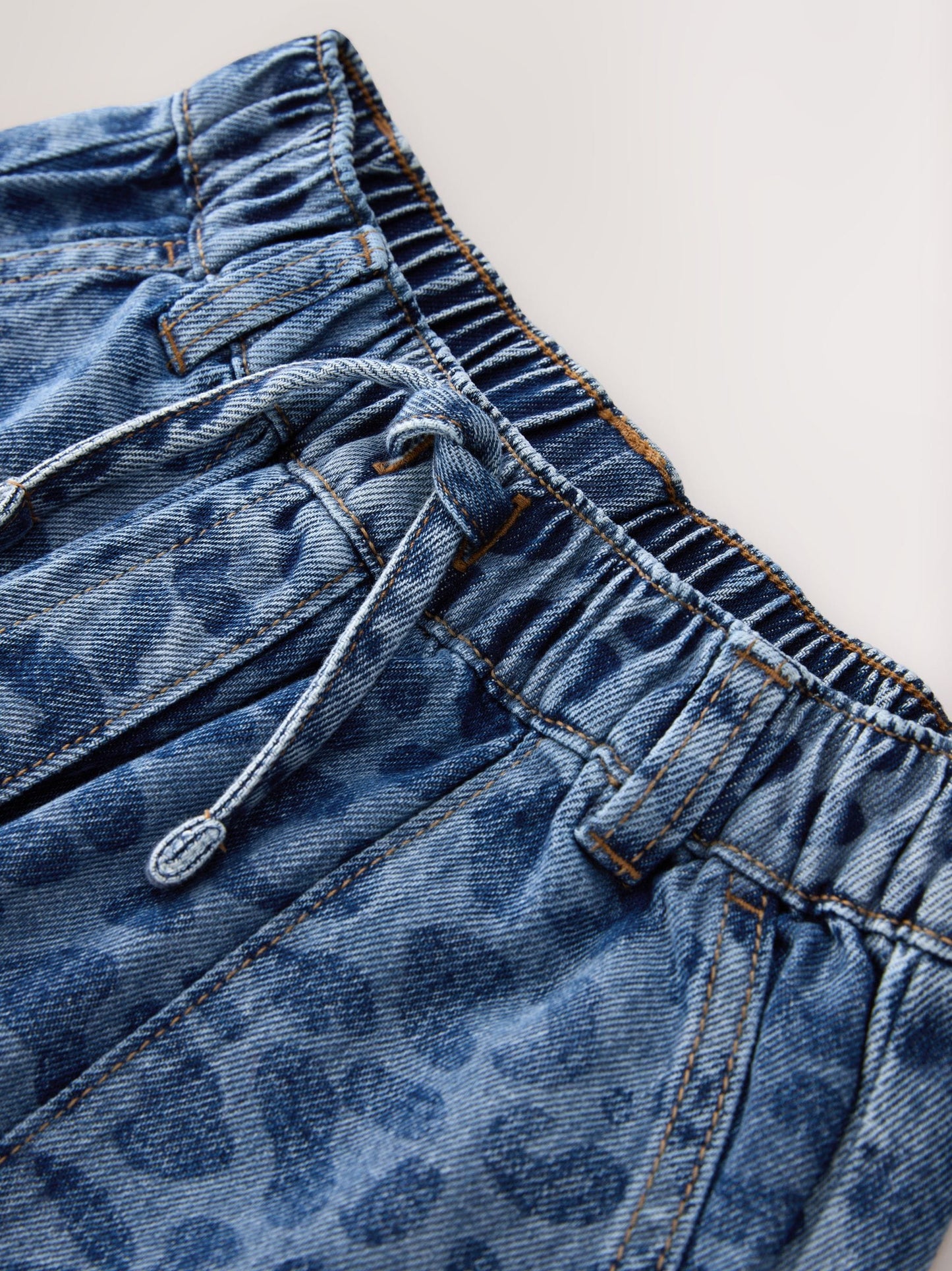 Dsiney Kidz - Leopard Print Denim Pull On Wide Leg Trousers (3-16yrs) image 8