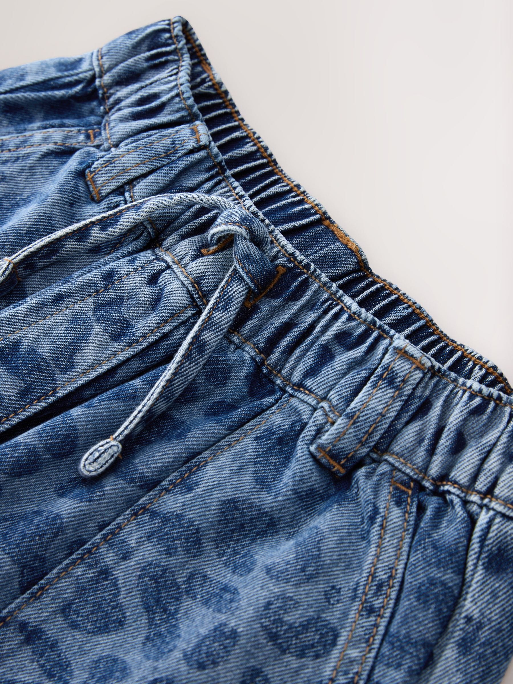 Dsiney Kidz - Leopard Print Denim Pull On Wide Leg Trousers (3-16yrs) image 8