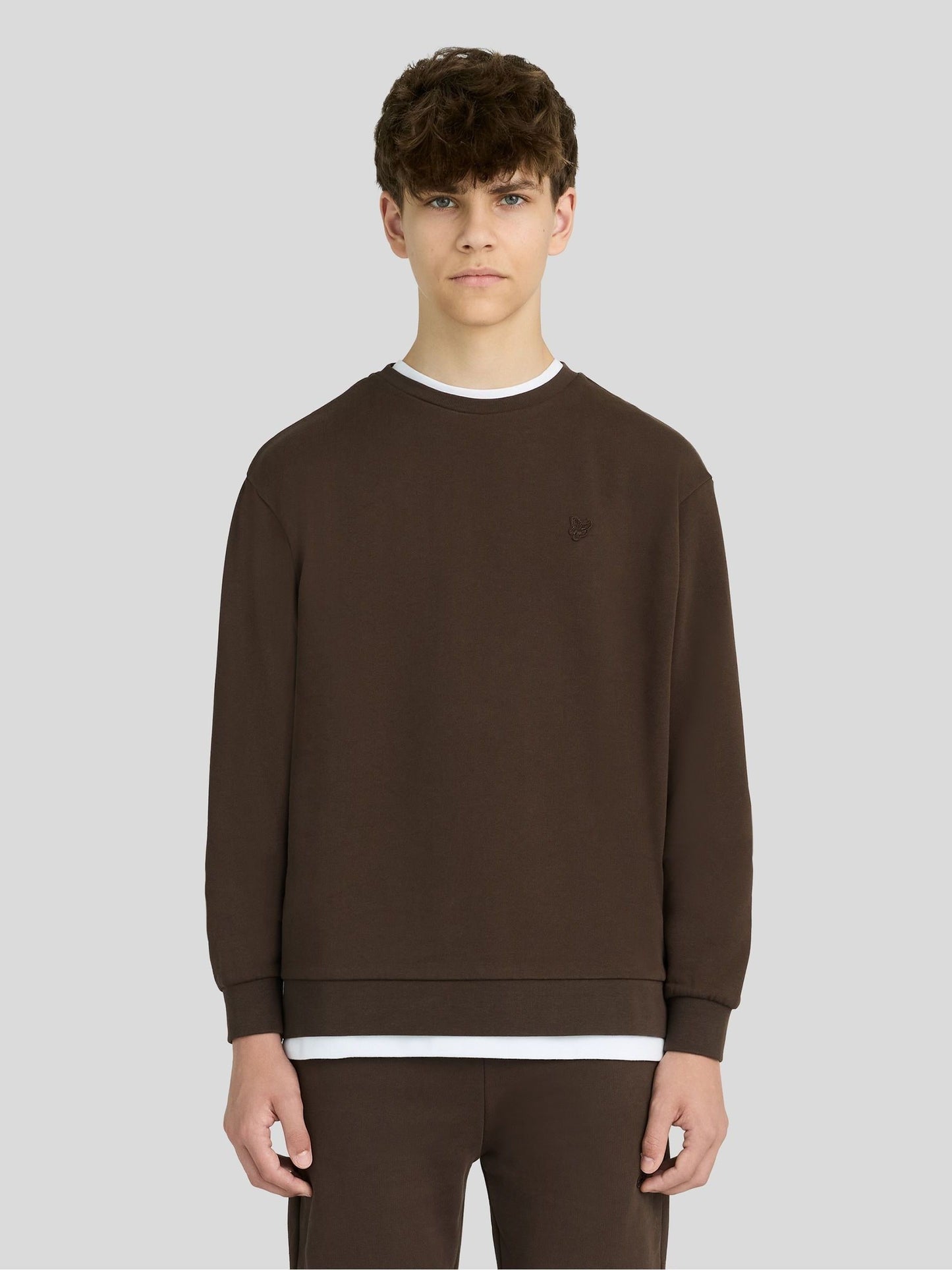 Dsiney Kidz - Lyle & Scott Black Heavy Weight Drop Shoulder Sweat Top image 1
