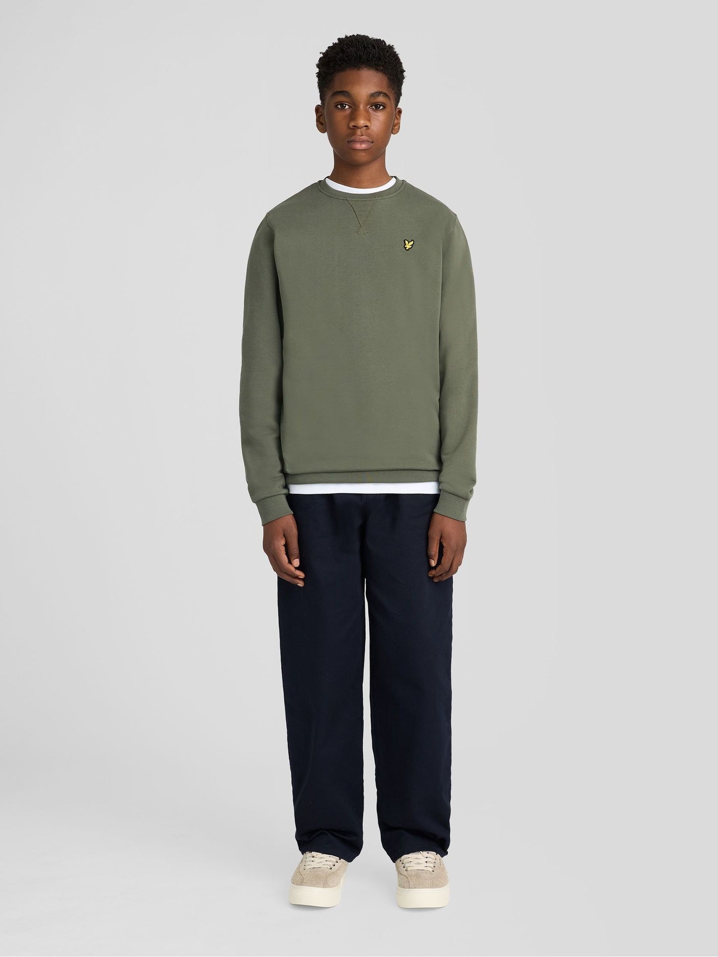 Dsiney Kidz - Lyle & Scott Green Crew Neck Boys Sweatshirt image 2