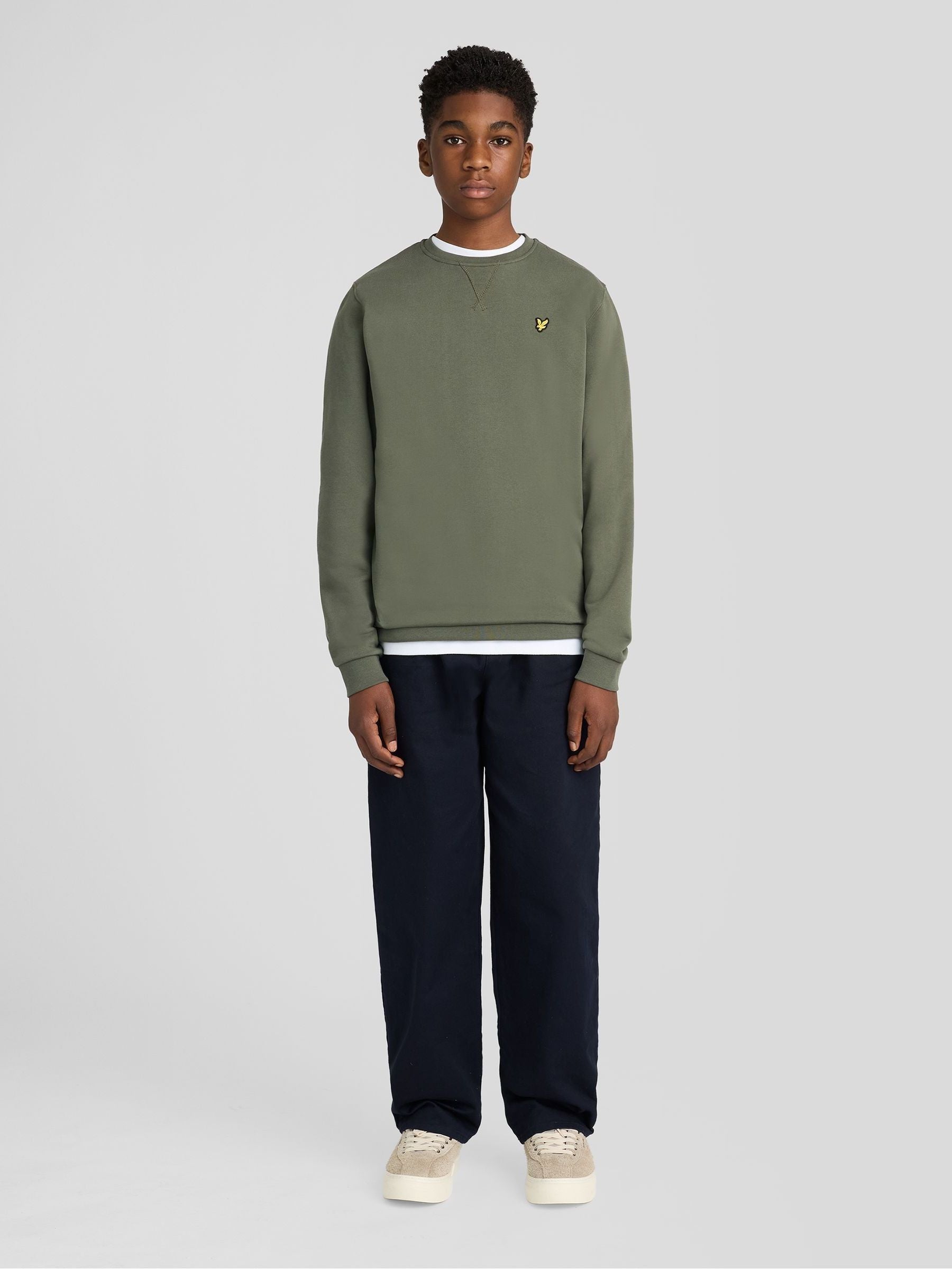 Dsiney Kidz - Lyle & Scott Green Crew Neck Boys Sweatshirt image 2