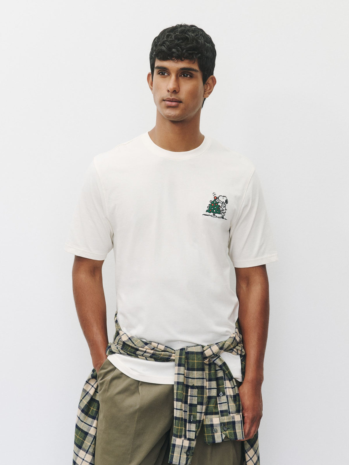 White Snoopy Comic Strip Christmas T-Shirt - image 2