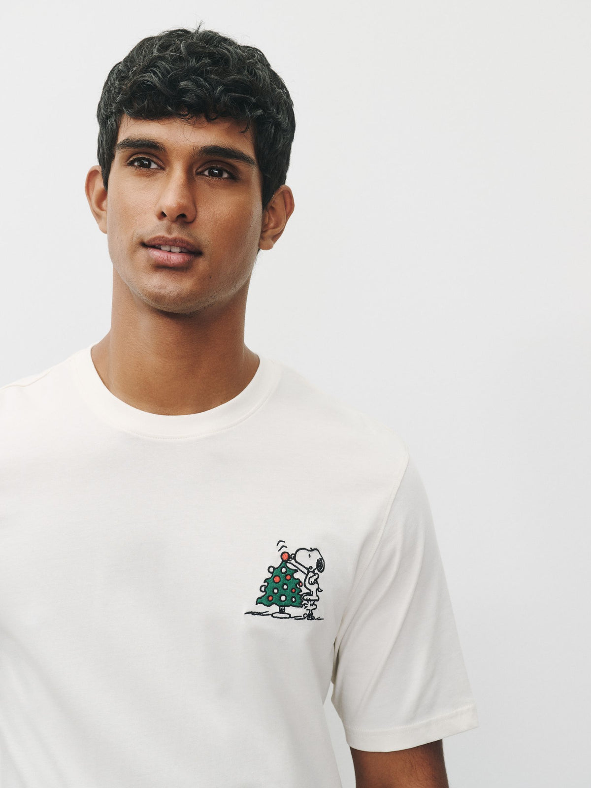 White Snoopy Comic Strip Christmas T-Shirt - image 4