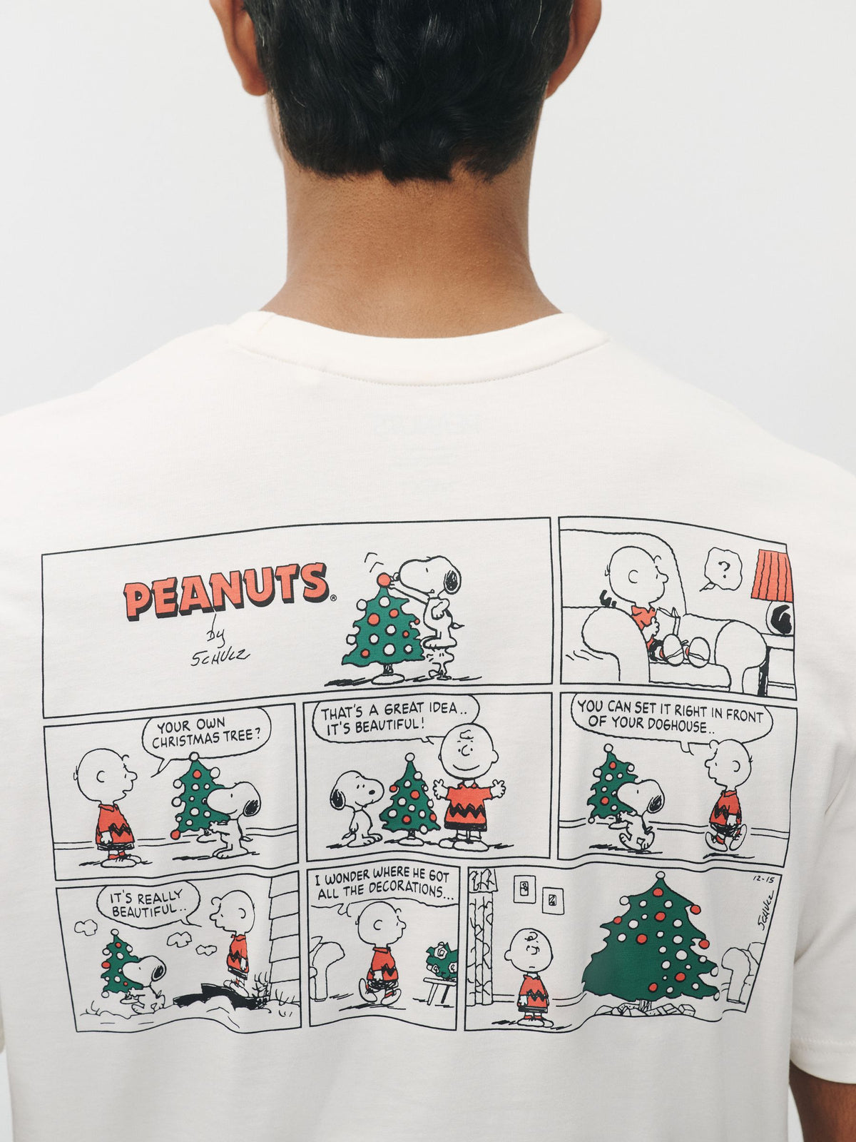 White Snoopy Comic Strip Christmas T-Shirt - image 5