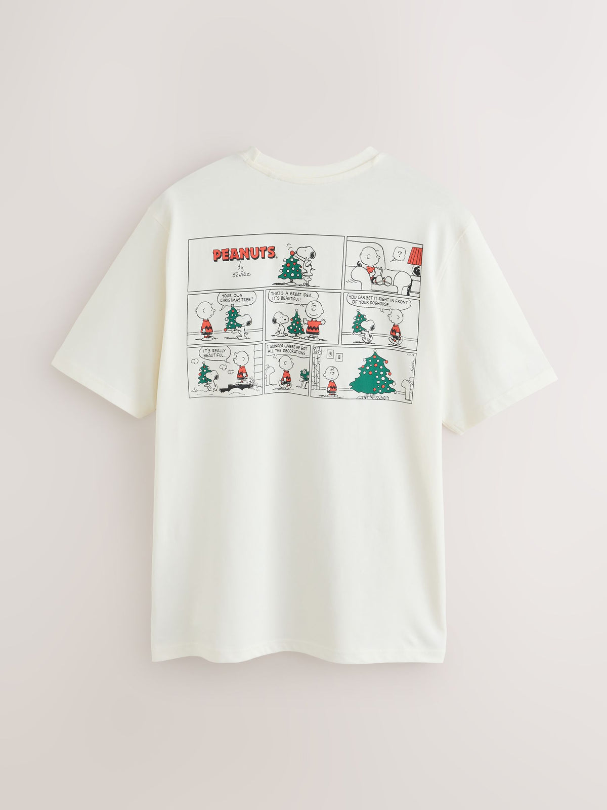 White Snoopy Comic Strip Christmas T-Shirt - image 7