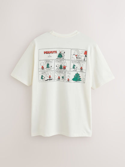 White Snoopy Comic Strip Christmas T-Shirt - image 7
