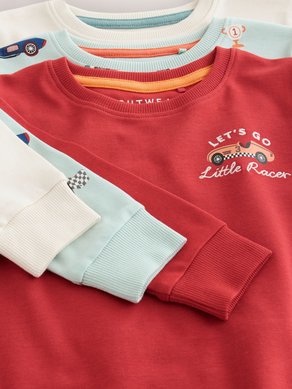 Dsiney Kidz - Red/Blue Race Car Relaxed Snuggle Pyjamas 3 Pack (9mths-10yrs) image 7