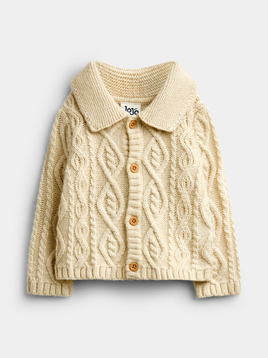 JoJo Maman Bébé Natural Cable Cable Knit Cardigan - image 1