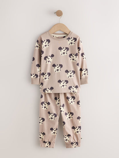 Ecru/Charcoal Mono Dog Oversized Pyjamas 3 Pack (9mths-10yrs) - image 3