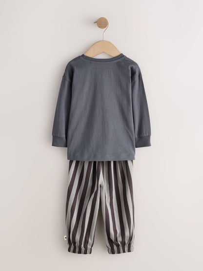 Ecru/Charcoal Mono Dog Oversized Pyjamas 3 Pack (9mths-10yrs) - image 5