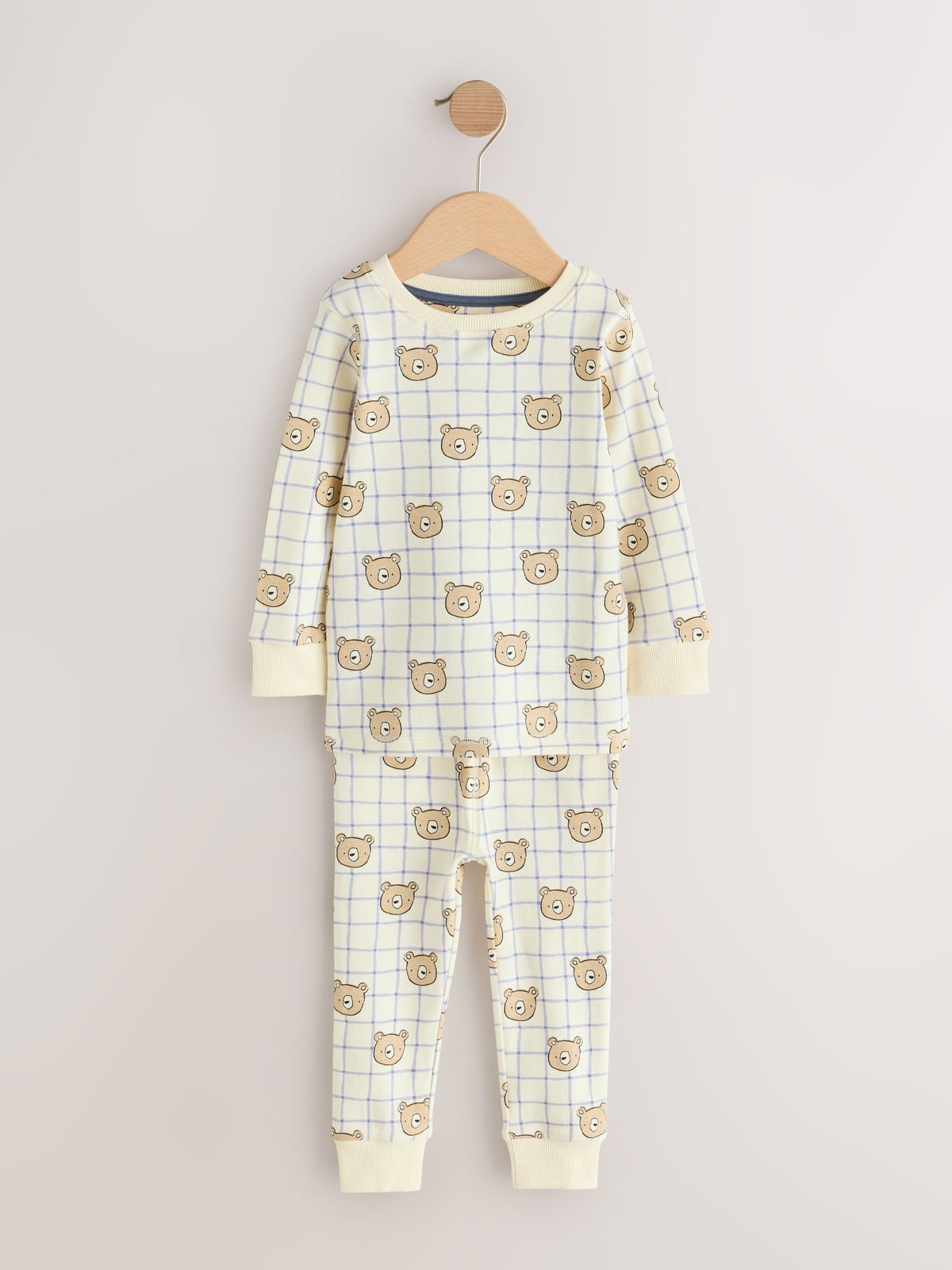 Navy/Ecru Bears Snuggle Pyjamas 3 Pack (9mths-6yrs) - image 3