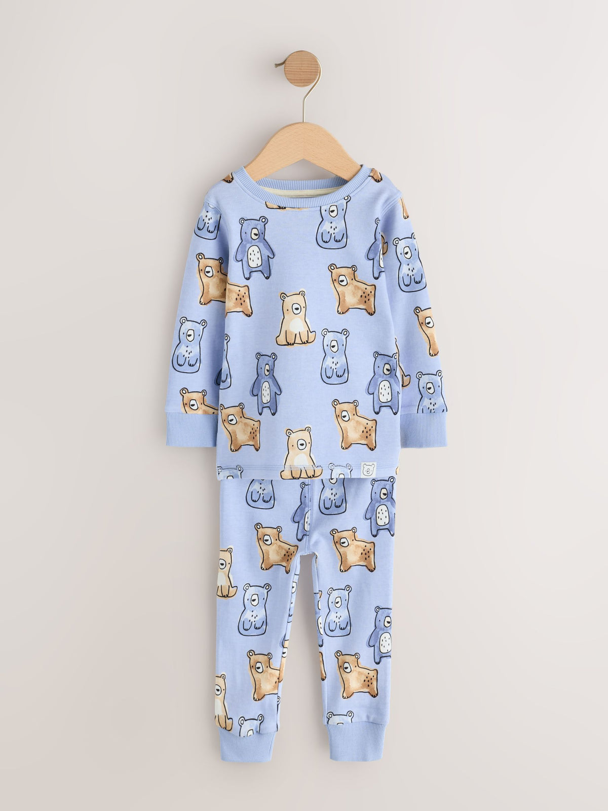 Navy/Ecru Bears Snuggle Pyjamas 3 Pack (9mths-6yrs) - image 4