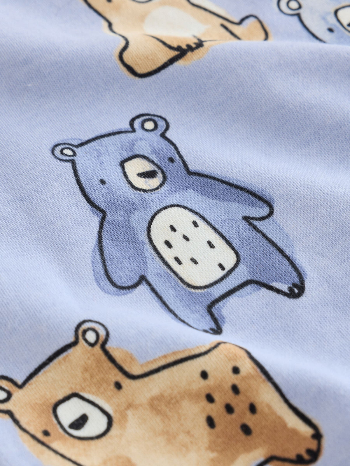 Navy/Ecru Bears Snuggle Pyjamas 3 Pack (9mths-6yrs) - image 8