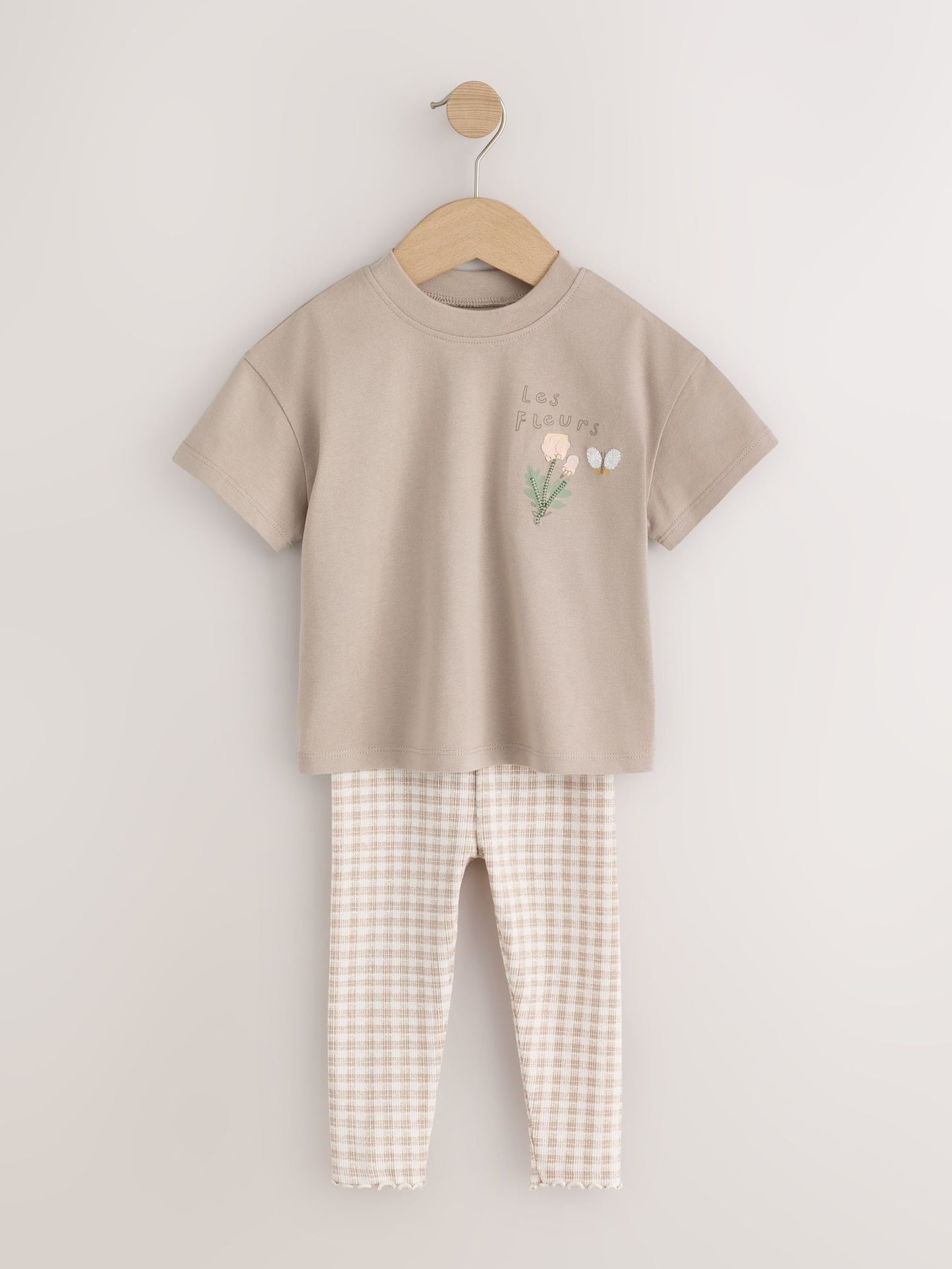 Dsiney Kidz - Neutral Bunny Short Sleeve T-Shirt and Leggings Set 4 Piece (3mths-7yrs) image 2