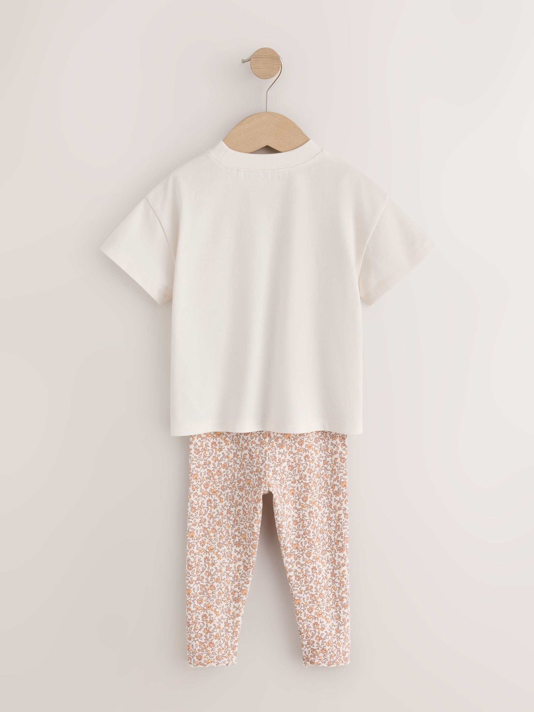 Dsiney Kidz - Neutral Bunny Short Sleeve T-Shirt and Leggings Set 4 Piece (3mths-7yrs) image 4