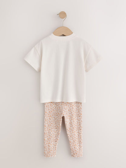 Dsiney Kidz - Neutral Bunny Short Sleeve T-Shirt and Leggings Set 4 Piece (3mths-7yrs) image 4