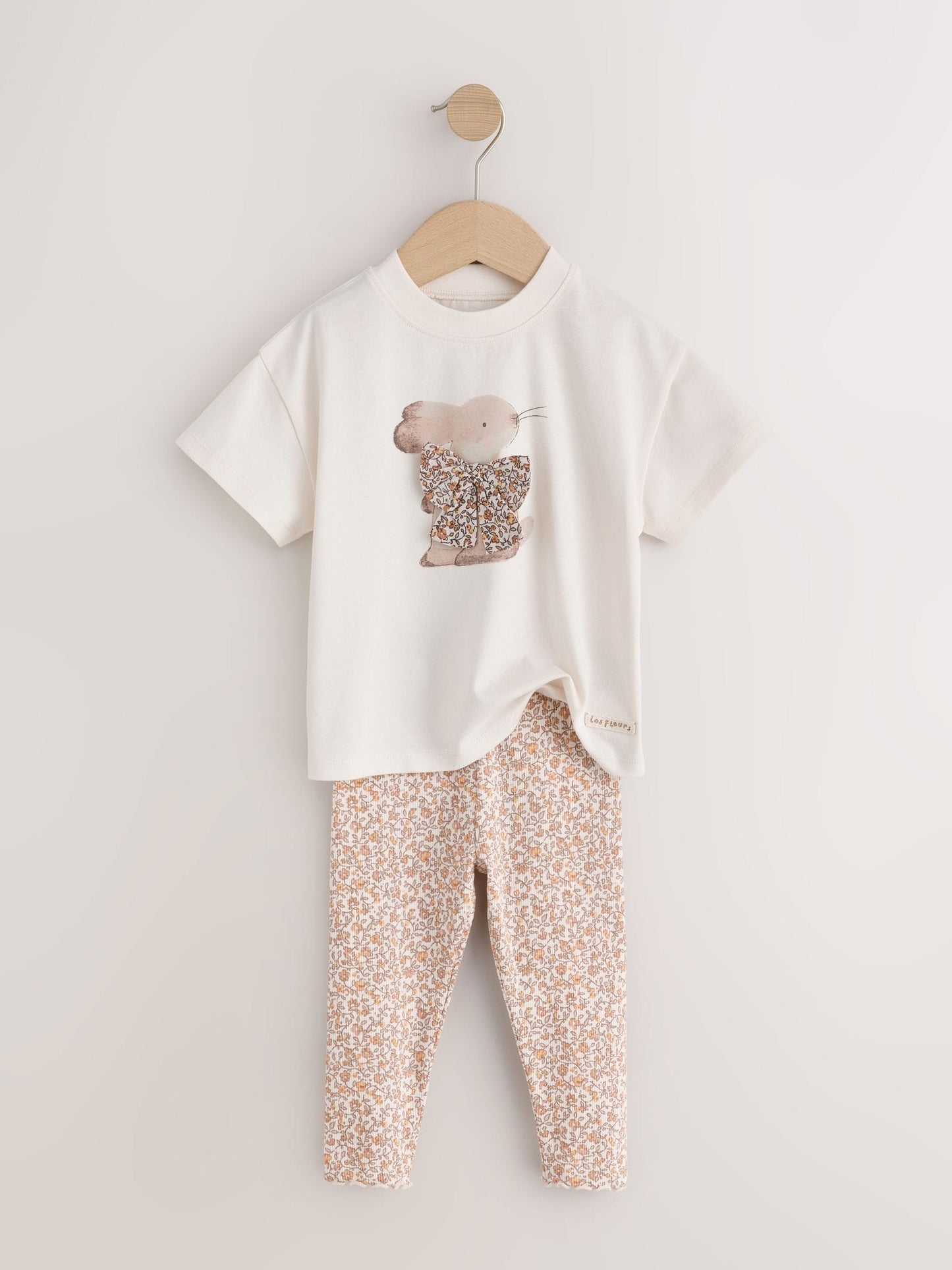Dsiney Kidz - Neutral Bunny Short Sleeve T-Shirt and Leggings Set 4 Piece (3mths-7yrs) image 5