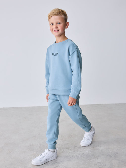 Dsiney Kidz - Baker by Ted Baker Mid Blue Sweatshirt and Joggers Set image 1